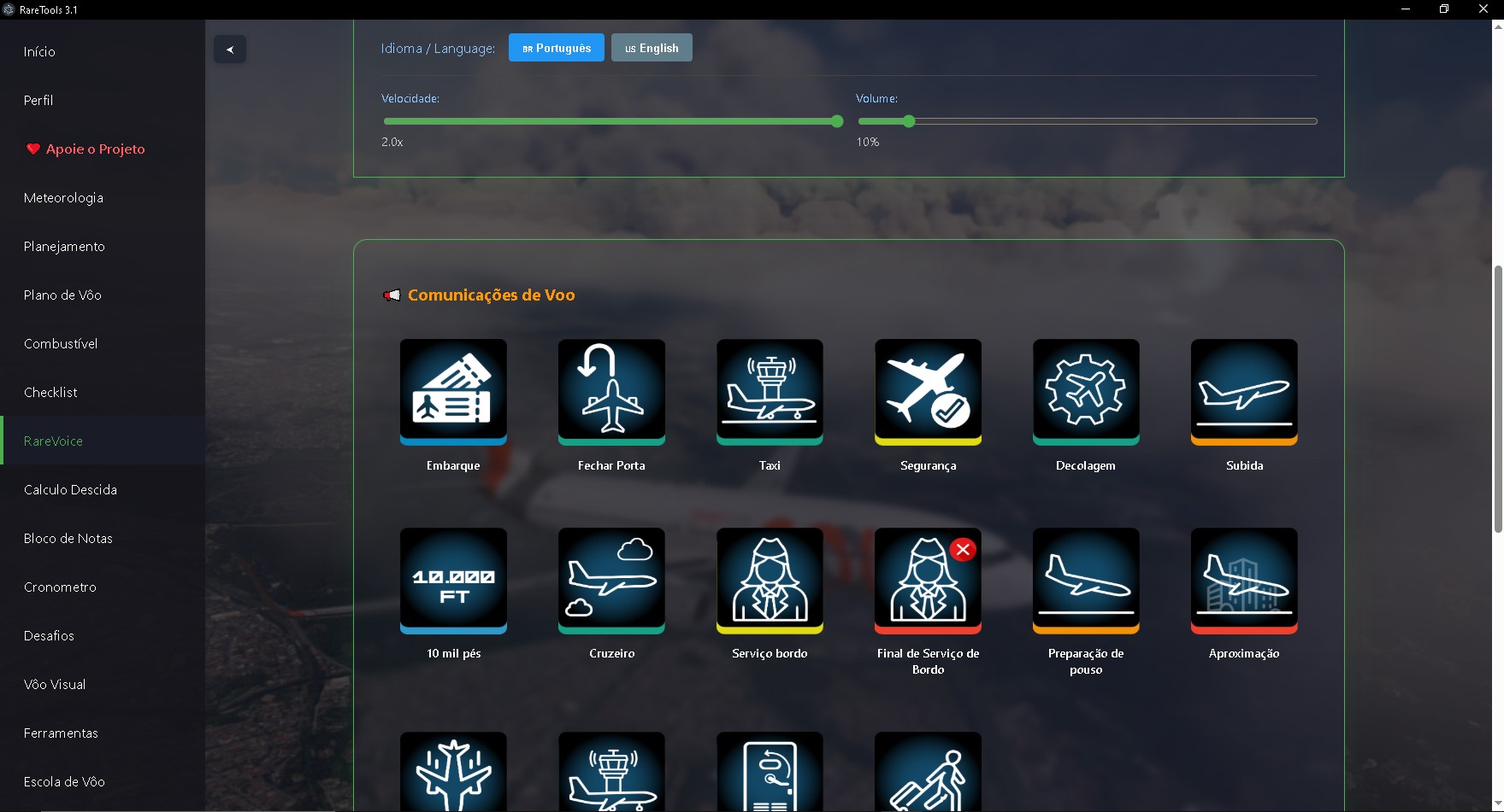 RareVoice - Sistema de anúncios de cabine com síntese de voz em português